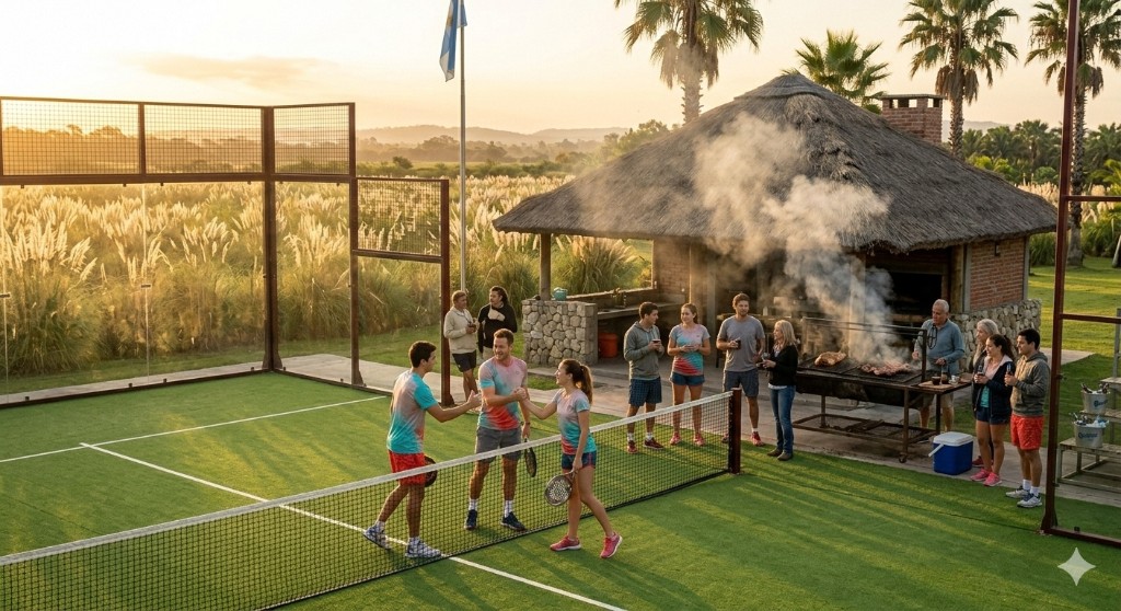 Pádel y asado argentino