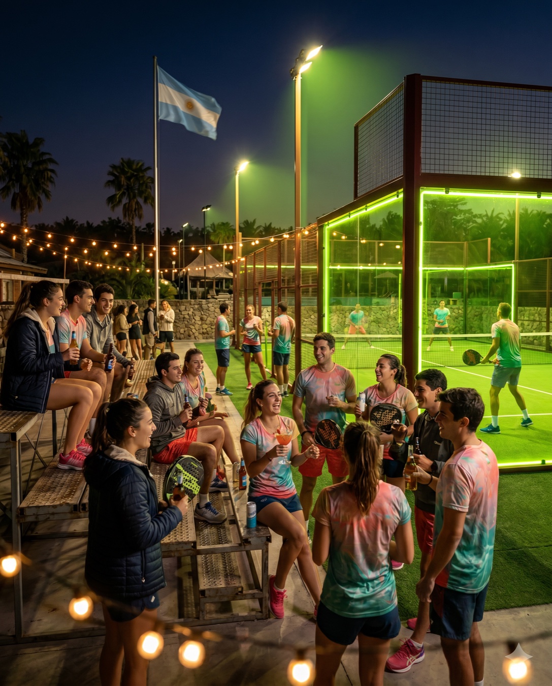 Match en canchas abiertas de Padelero
